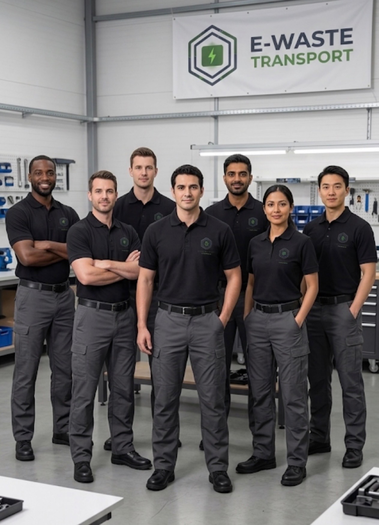 E-Waste Transport operations team in a facility